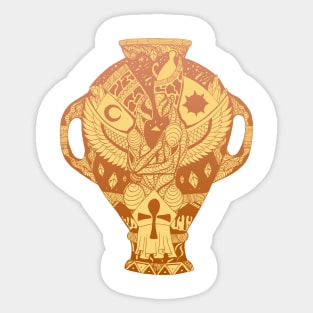 Terracotta Divine Lovers Amphora Sticker